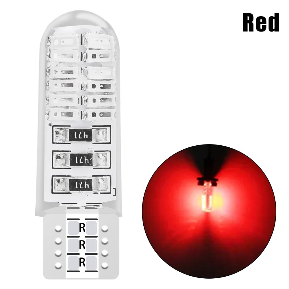 Car Clearance Lamp T10 3014 LED 24SMD Reading Light Universal Silicone Waterproof Width Lights Plug Play W5W License Plate Light
