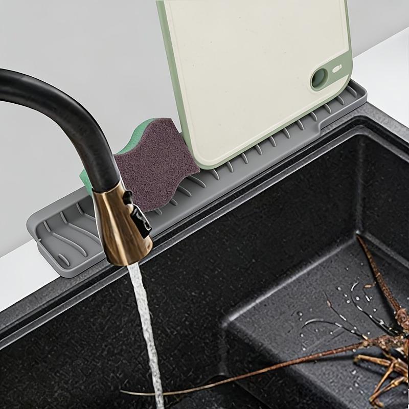 LDQ 1 Stück Schmaler Spülbecken-Abtropfmatte Spritzschutz-Design Grüne Abtropfschale Für Badezimmer-Spülbecken Spülmaschinen-Arbeitsplatten-Schutzmatte Geeignet