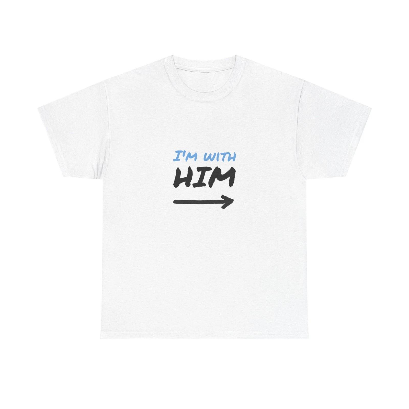 I m With Him arrow T-Shirt | Couple Matching Tee L