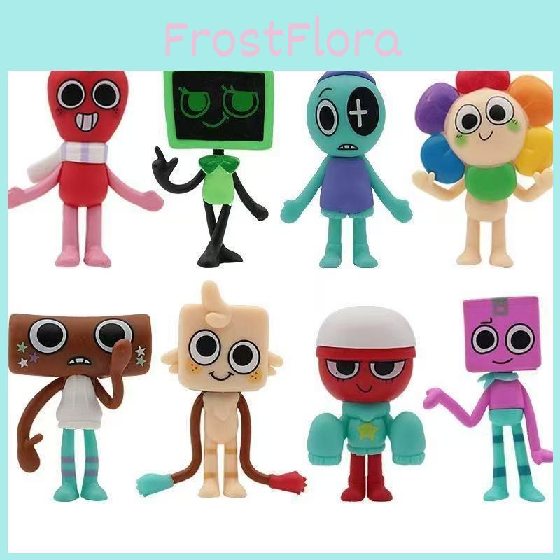 Dandy's World Cartoon Game Doll Figurine Pvc Collectible Model Toy Set Of 8 Unique Colors