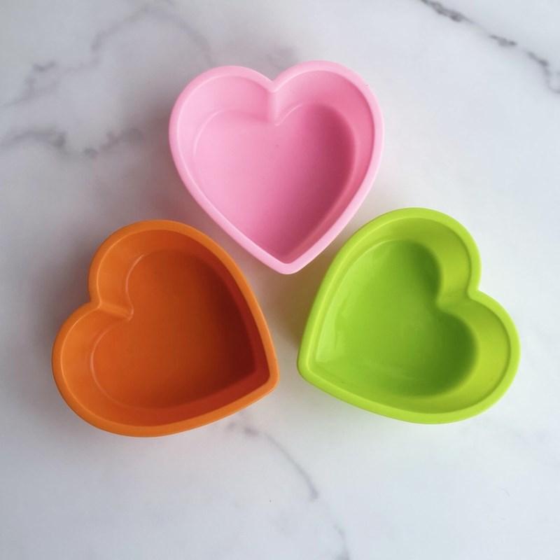 3 Inch 8cm Heart Mousse Chocolate Soap Mold Silicone Cake Molds Cake Decorations Bakeware Baking Pan