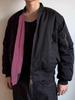Giacca Bomber di Velluto Reversibile Rosso Vino Premium - Spessa, Imbottita in Cotone MA1 per l'Inverno