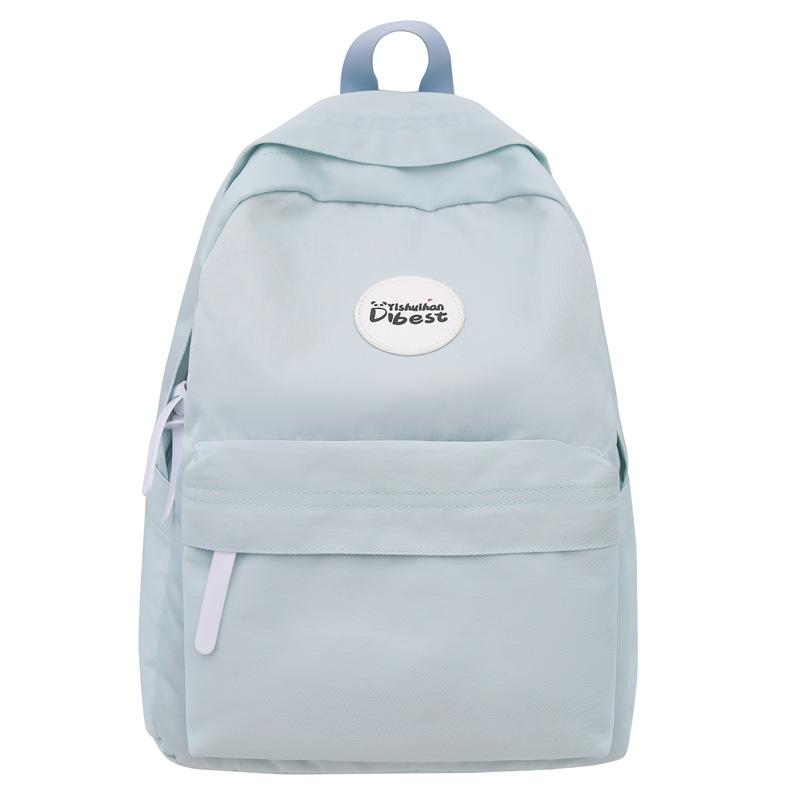 Women's Schoolbag Lightweight Backpack College Style High School Student Solid Color Backpack