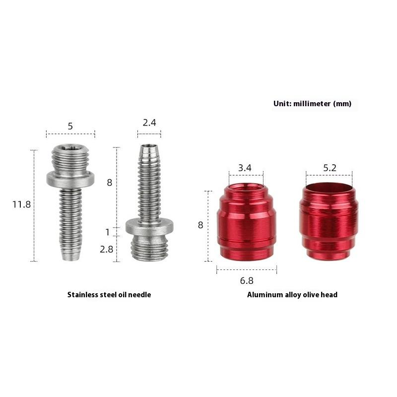 1/2/10Sets Olive Ring Oil Needle Kit For Stealth-A-Majig Olive And Barb Bicycle Hydraulic Disc Brake Hose Inserts Parts
