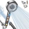 High Pressure Shower Head Multiple Spray Modes Anti-clog Nozzles Handheld Shower Head Bathroom Accessories ON/OFF Switch