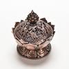 Tibet Sběratelská Bronzová Příznivá Soška ve Tvaru Lotosu Krabička Kadidelnice Censer