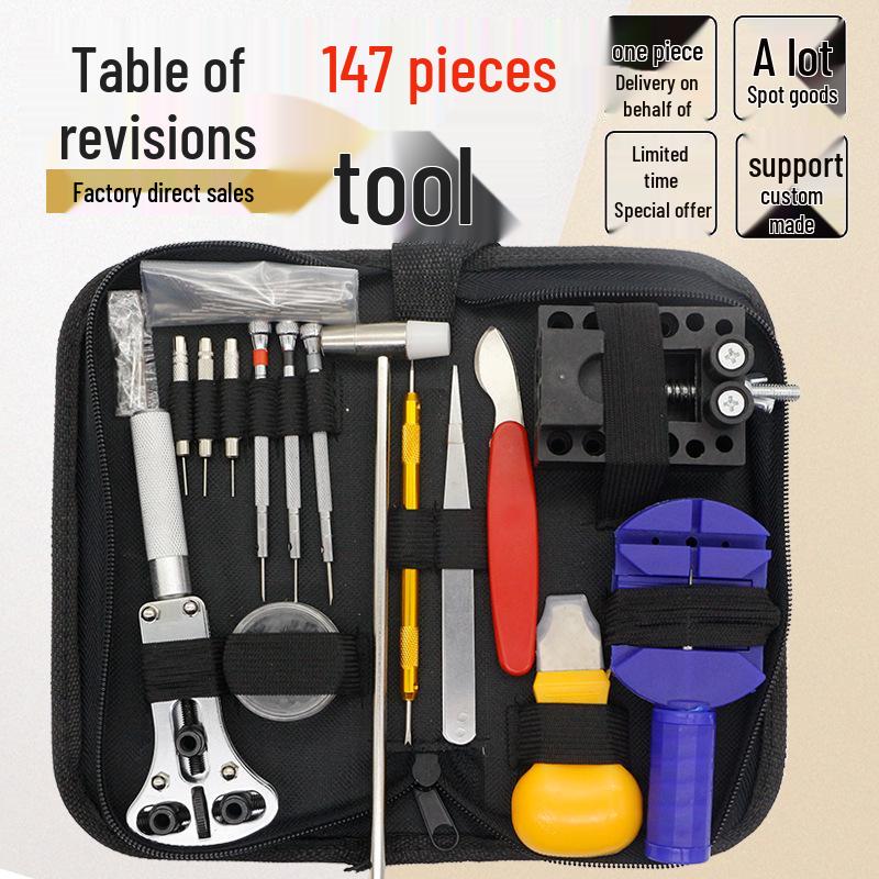 149-Piece Watch Repair & Disassembly Tool Set with Opener in Handy Tool Bag