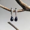 Серебряные серьги с сапфиром nano 6.84ct (2205968)