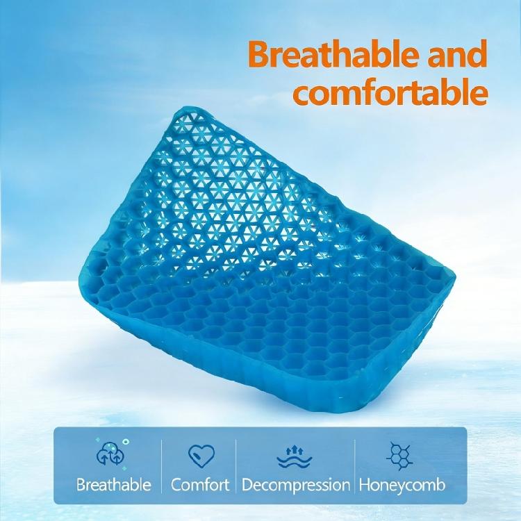Ergonomic Folding Sitting Mats Honeycomb Gel Polyester Texture Collapsing Seat Pad for Outdoor Activity Daily Comfort