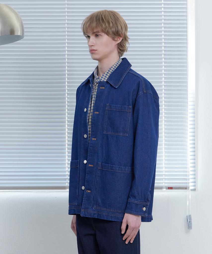 Tony Lawrence Oversized Indigo Denim Work Jacket