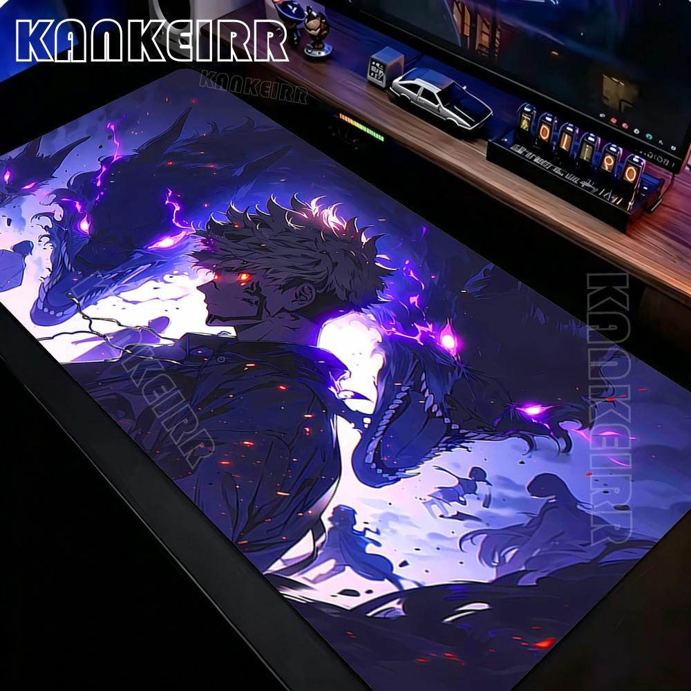 Xxl Ryomen Sukuna Black Mousepad Anime Jujutsu Kaisen Mouse Pad Gojo Satoru Mousepad Computer Gaming Pc Accessories Desk Mat