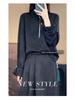 Silk Satin 2026 Spring/Summer Women's Floral Stand Collar Long Sleeve Top