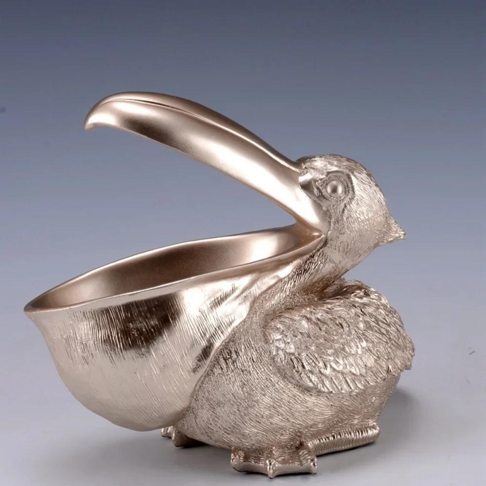 Vogelstatue mit großem Maul Türschlüssel Veranda Weinschrank Aufbewahrungsbox Heimdekoration Tukan Harzskulptur Vogelkunst Ornament Geschenk