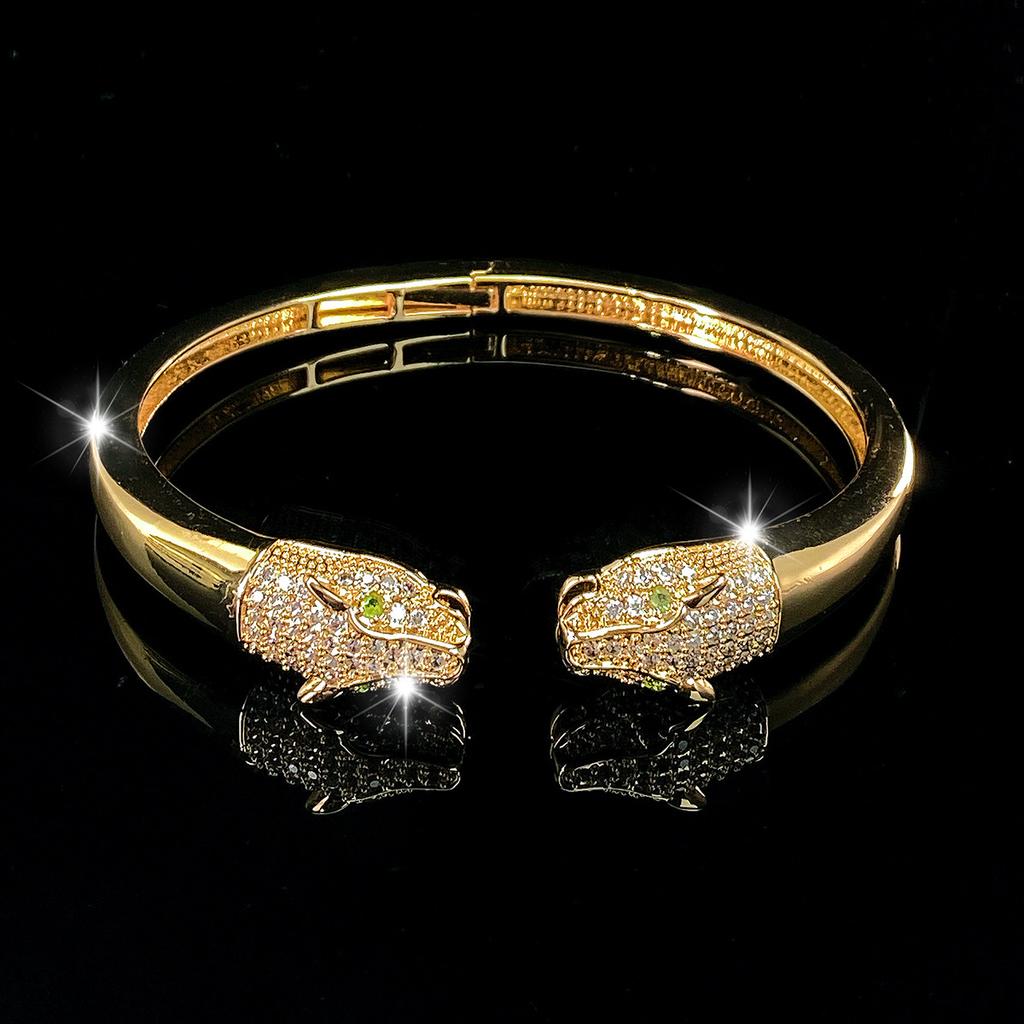 Leopard Element Full of Zircon Women's Fashionable Simple Accessory Bracelet