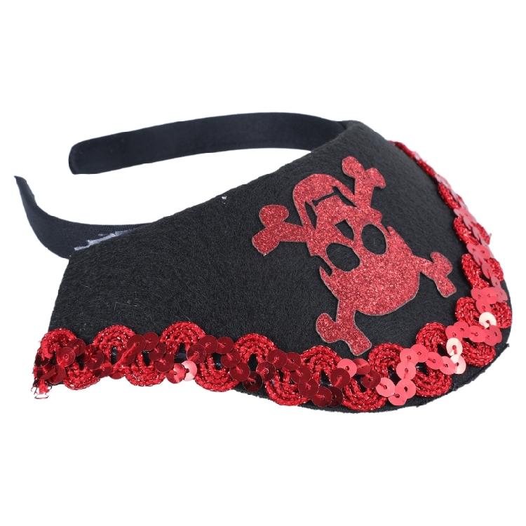 Fun Headbands Halloween Pirate Eyepatch for Party Glitter Headwear Photo Props