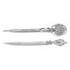 2 Pcs Letter Opener Silvery Vintage Style Decorative Practical Portable Zinc Alloy Envelope Letter Knife for Office