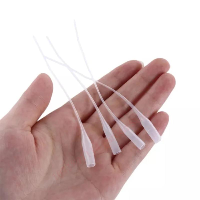 100Pc Plastic Glue Bottom Tips Disposable Micro Tips Dropping Tube Nozzle for 502 Rubber Hose Glue Extender Precision Applicator