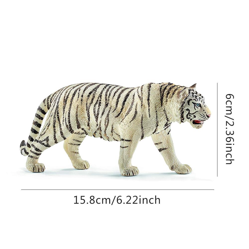 6.2inch White Tiger PVC Figures 14731 Wild Life Animal Educational Creature For Home Decoration