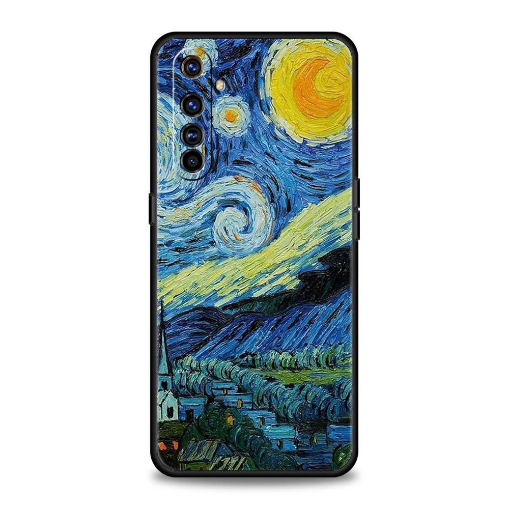 

Soft TPU Case For Realme C67 C63 C55 C53 C25 C21 10 11 12 13 GT 2 3 5 Pro Plus Phone Cover Van Gogh Art Starry Night Aesthetics Realme 10 5G