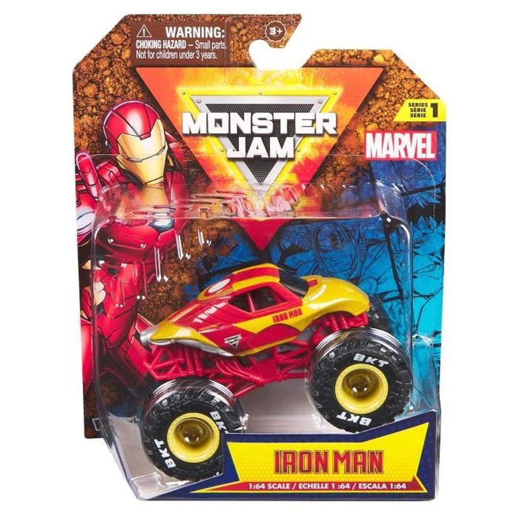 SPINMASTER Monster Jam - Véhicule Marvel Monster Truck die cast - Roues souples, suspensions - Modele aléatoire - Des 3 ans