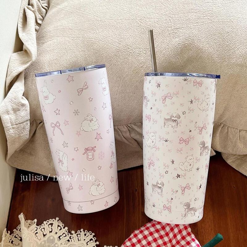 Qiwei Cute Animal Insulated Straw & Direct Drink Tumbler