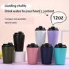 350Ml Creative 304 Stainless Steel Travel Mug Coffee Mug Double Wall Vacuum Insulated Tumbler Wide Mouth Tea Cup With Lid
