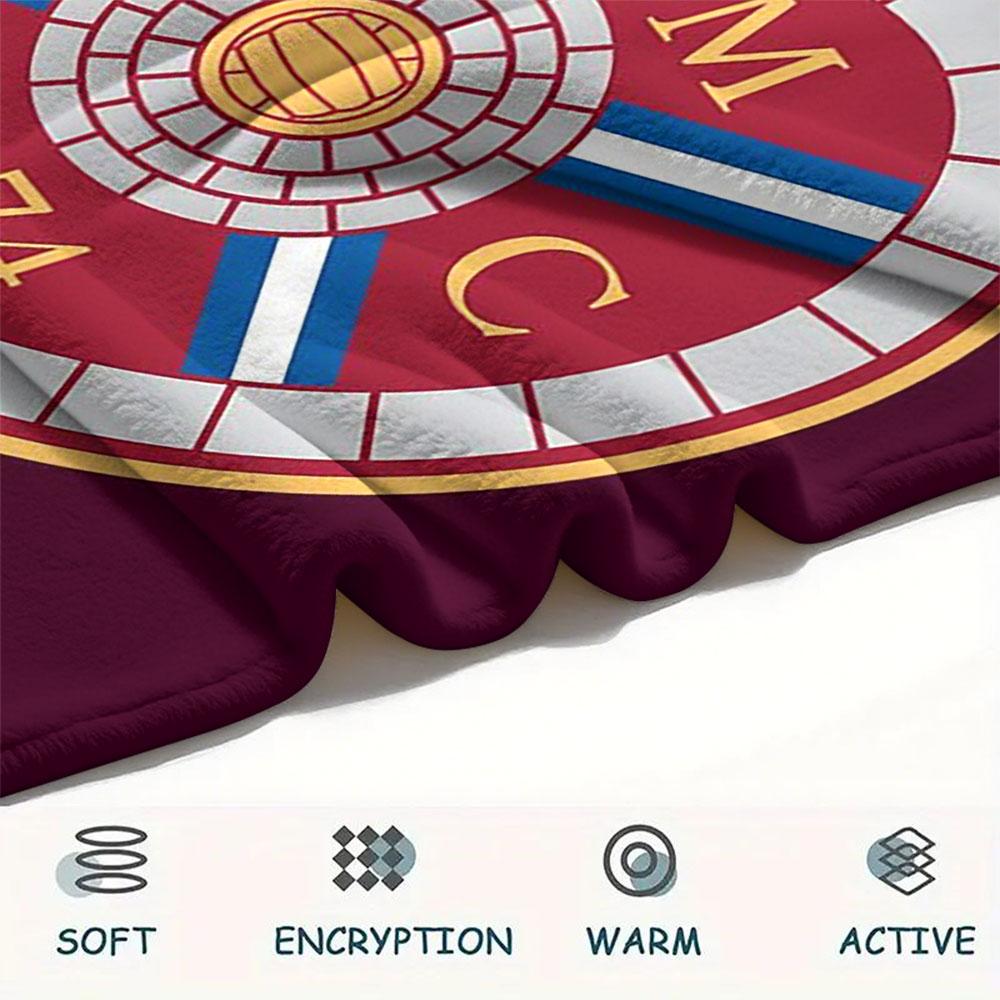 1 pièce Couverture en flanelle à motif du Heart of Midlothian Football Club Convient à toutes les saisons pour la décoration intérieure Chaleur et confort Cadeaux Cadeau de vacances