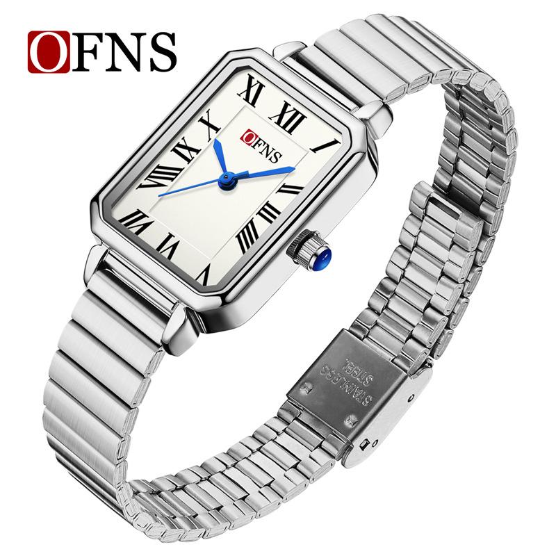 OFNS Women s Rectangular Waterproof Quartz Watch - Sleek, Versatile Light Luxury Design