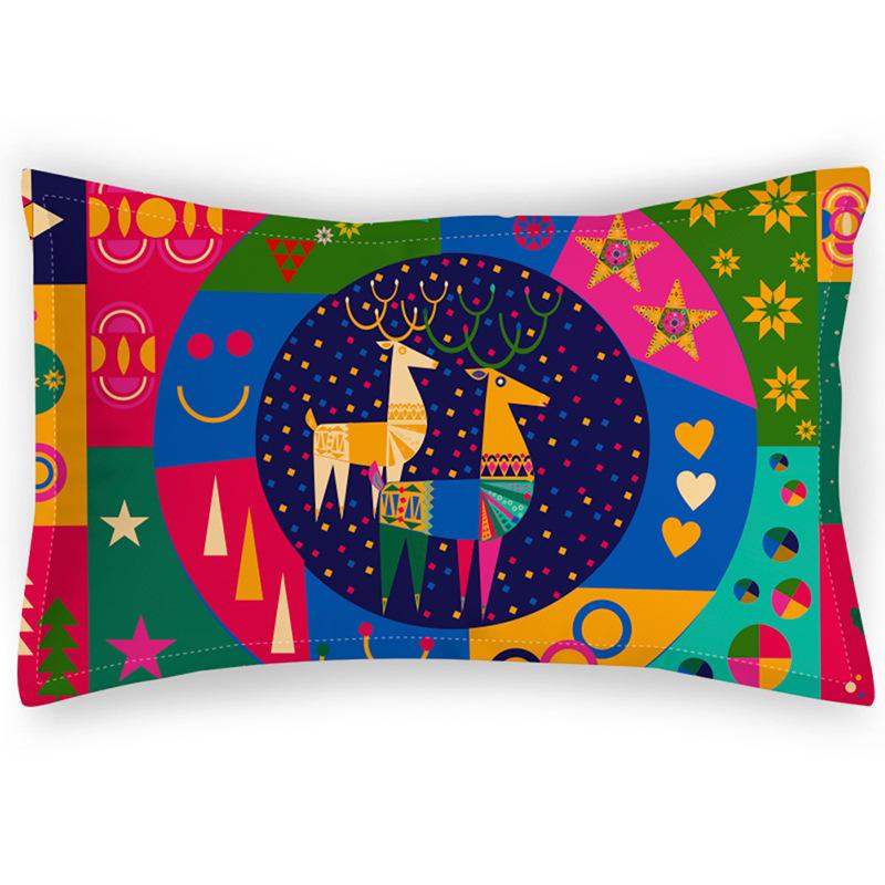 Velvet Printed Pillowcase Student Dormitory Multicolor Single Polyester Pillowcase Multicolor