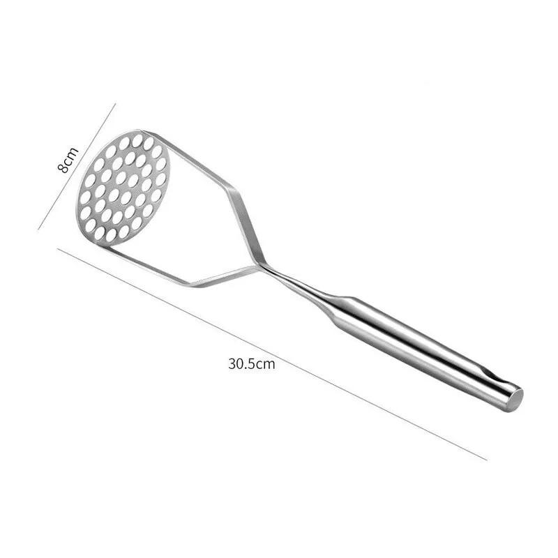 Stainless Steel Potato Masher Manual Melons Fruits Yam Masher Vegetable Cutter Crusher Durable Kitchen Gadgets