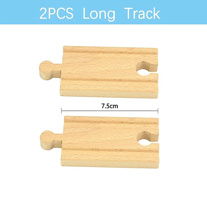 Educational Toy for Child New Kinds Wood Track Accessories Beech Wooden Train Track Railway Toys Fit Biro Wooden All Brand Track