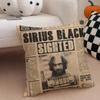 Vintage Newspaper Pillow Retro Personality Cushion Cover Throw Pillow Cover Hidden Button Durable Polyester Chair Cushion