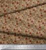 Soimoi Purple Japan Crepe Satin Fabric Flower Artistic Decor Fabric Printed Metre 42 Inch