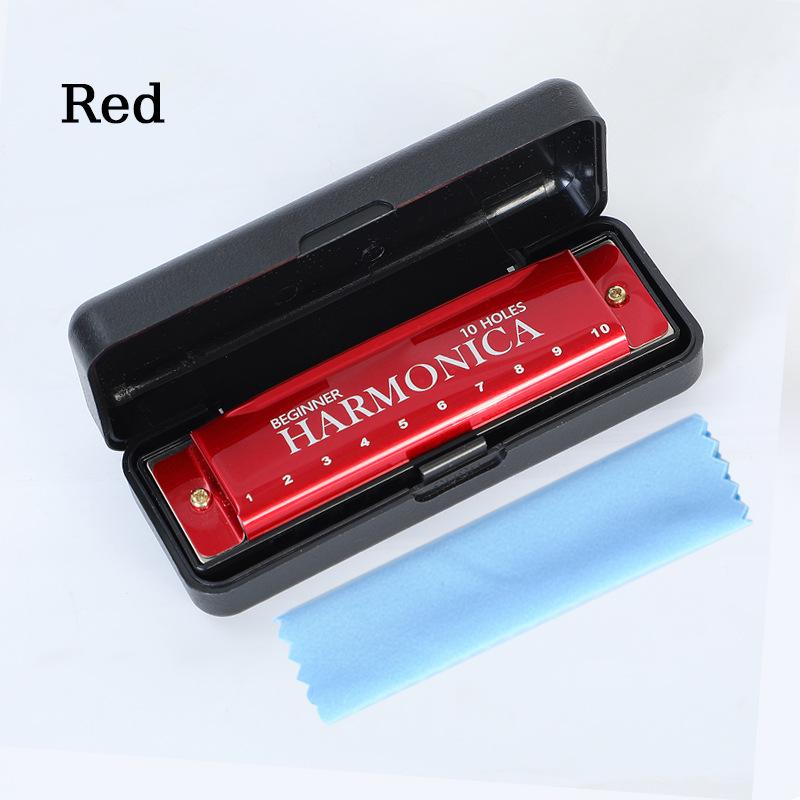 

1PC Professional 10 Hole 20 Tone Harmonica Color C Tone Harmonicas With Case For Beginners Harmonica Christmas Gift