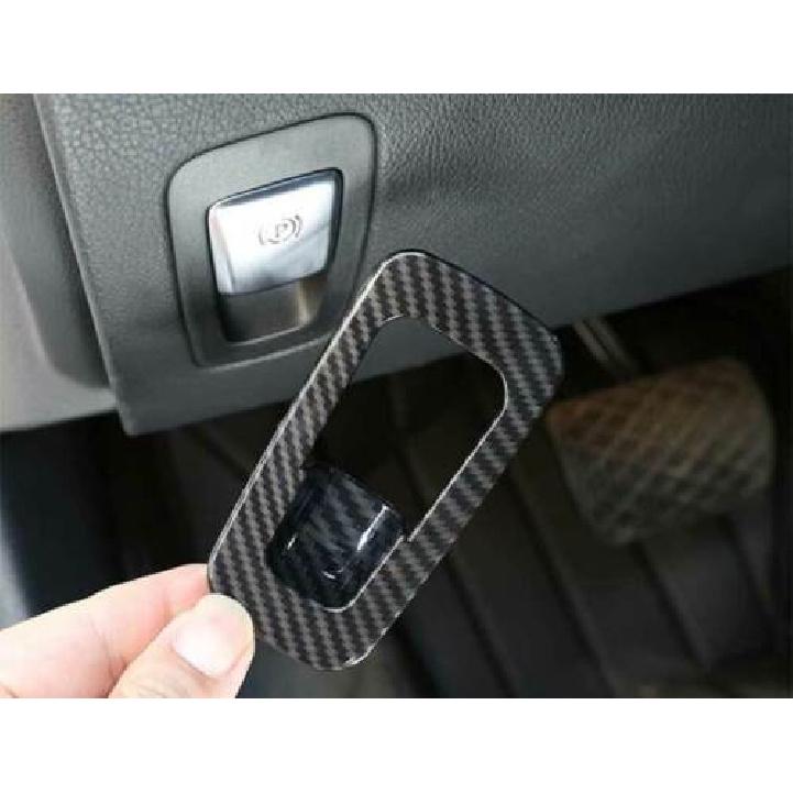 Electronic Handbrake Panel Trim 1PCS For Benz E-Class 2016-2021 ABS Carbon Fiber