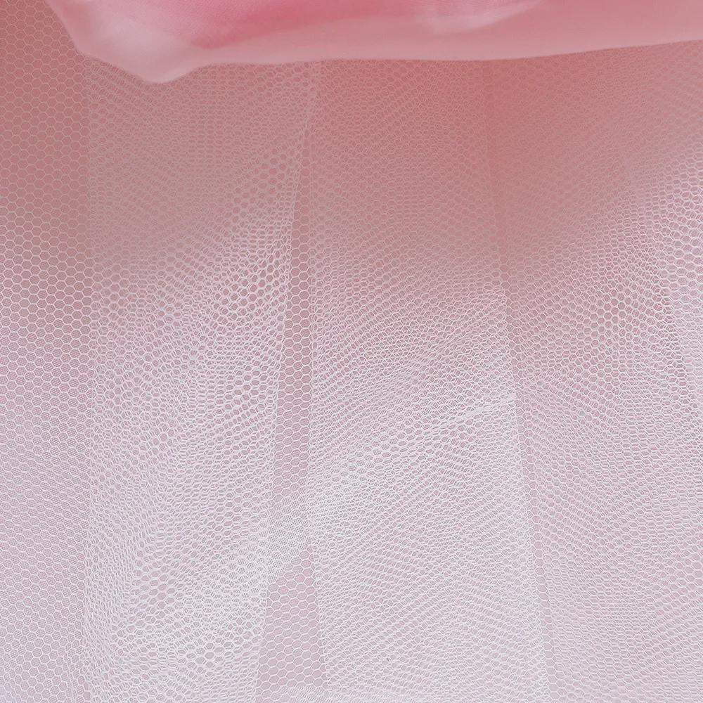 2024 Embroidered Princess Wedding Dress for Girls with Bow Tail