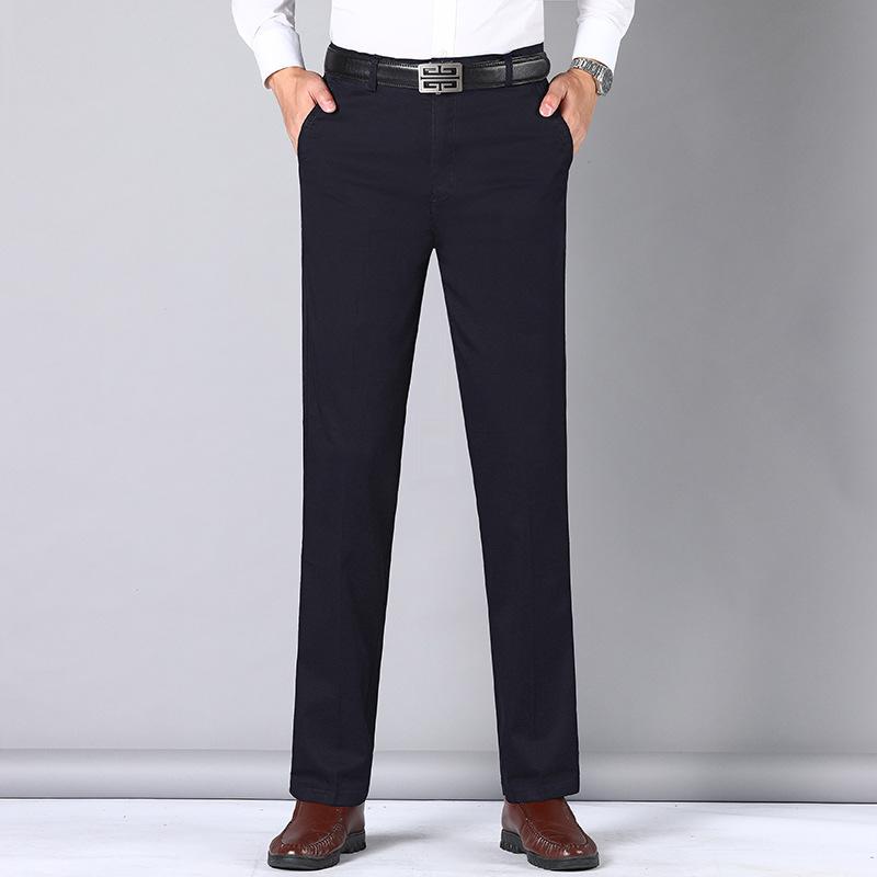 Spring Pure Cotton Casual Pants for Men Straight Loose Fashion Business Men's Trousers Cotton Trousers Men's Trousers