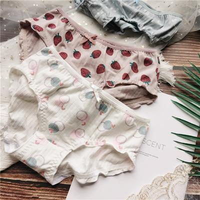 Γυναικεία εσώρουχα Γυναικεία εσώρουχα χαριτωμένα με στάμπα Maple Leaf Strawberry Μικρά φρέσκα σλιπ με χαμηλή μέση για κορίτσια Βαμβακερά γυναικεία εσώρουχα