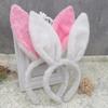 Plush Bunny Ears Headband for Easter & Halloween - Kids & Adults Party Costume.