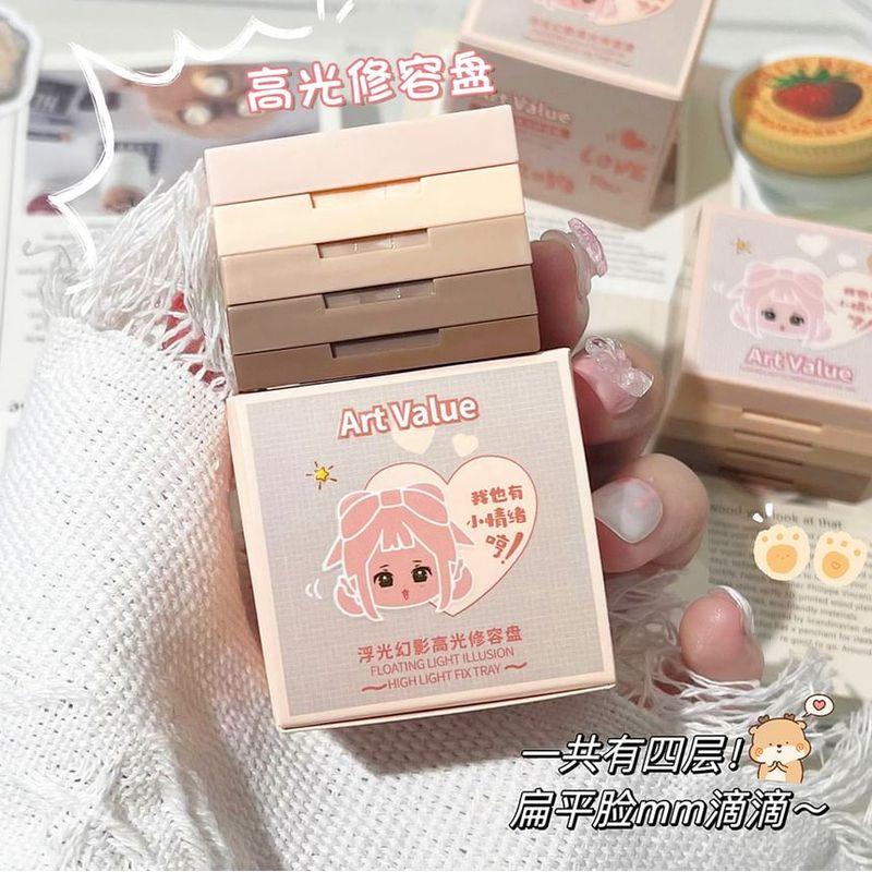 Art Value - Cartoon Embossed Highlight & Contouring Palette