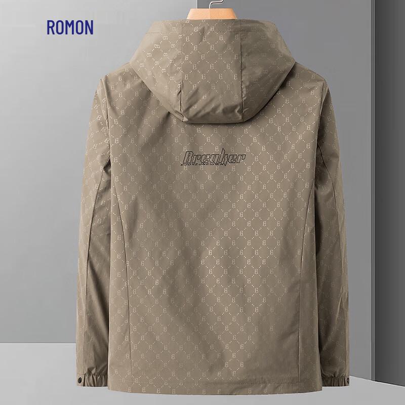 Romon Men's Business Casual Detachable Hood Jacket