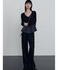 Make A Toast Wool Blend Midrise Pants Black Mbefpa001Bk