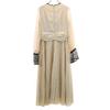 UNITED TOKYO Leaf Pattern Long sleeve JQ one piece beige Women Used