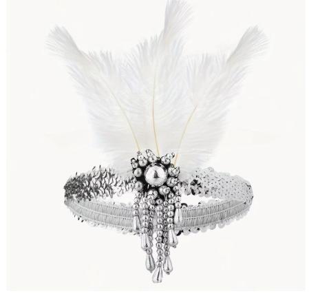 Ball pearl earrings, bracelet, necklace, headdress, One Size