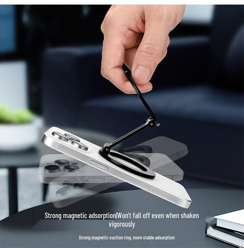 MagSafe Magnetic Double-Sided Folding Metal Phone Holder for Desktop and Office