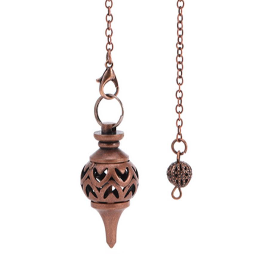 Cone 100% Copper Brass Metal Pendant Pendulum for Divination Dowsing Reiki Healing Egyptian Isis Pendulos Professional A001