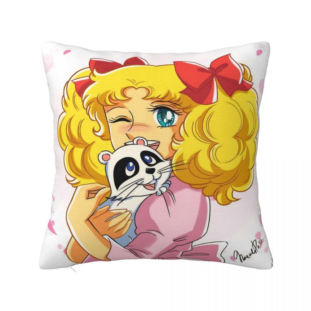 Candy Candy Manga Pillow Case Fashion Pillow Cover Soft Graphic Cushion Cover Pillowcases For Sofa Bedroom Home Decor
