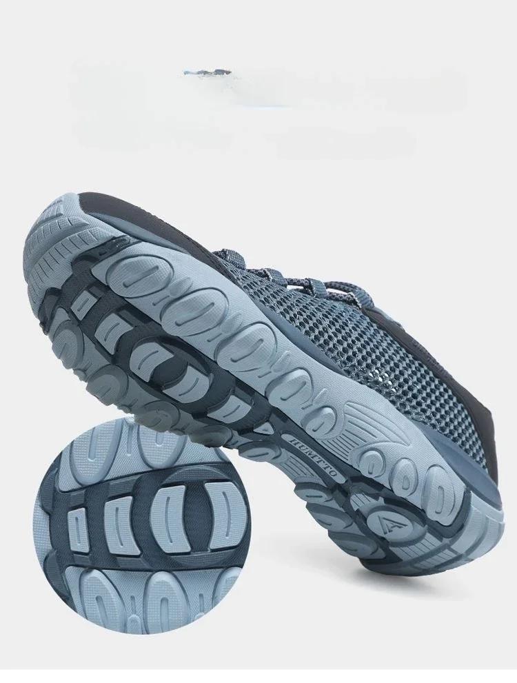 Fashion Mens Hiking Shoes Summer Breathable Casual Sneakers Outdoor Travel Walking Shoes Non Slip Sneakers Water Shoes