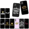 For Samsung Galaxy S25 S23 S22 S24 FE Ultra Plus A56 A05 A06 A15 A16 A57 S7 Edge Phone Case Queen King Couple Novelty Fundas