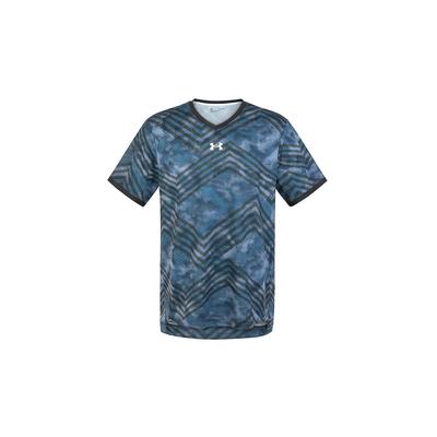 Training Round Neck Straight Short Sleeve Printed T-Shirt Unisex Tops Blue 23500503-343